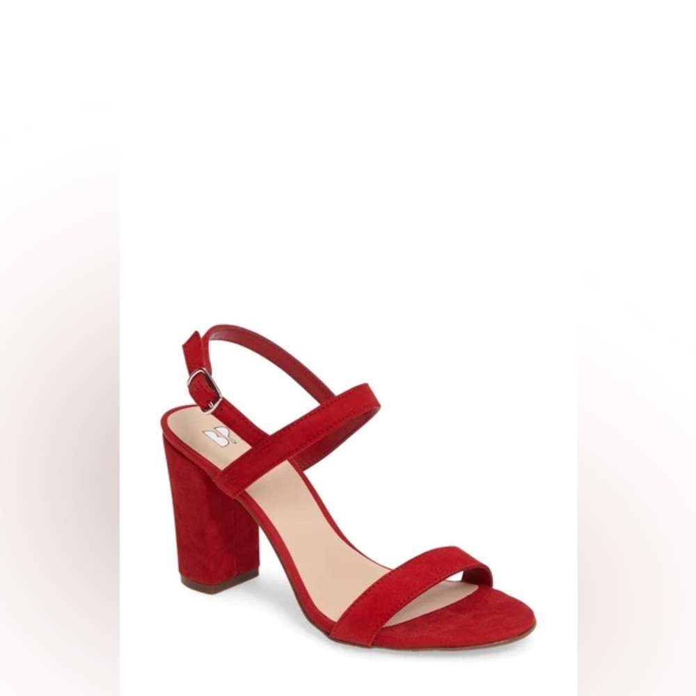 NWT BP Lula Slingback Block Heel | color Red Suede | Size 6.5